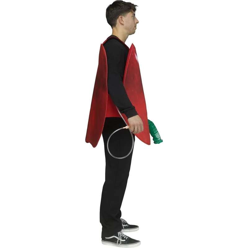 Apple and 3D Worm Costume for Adults, Tunic