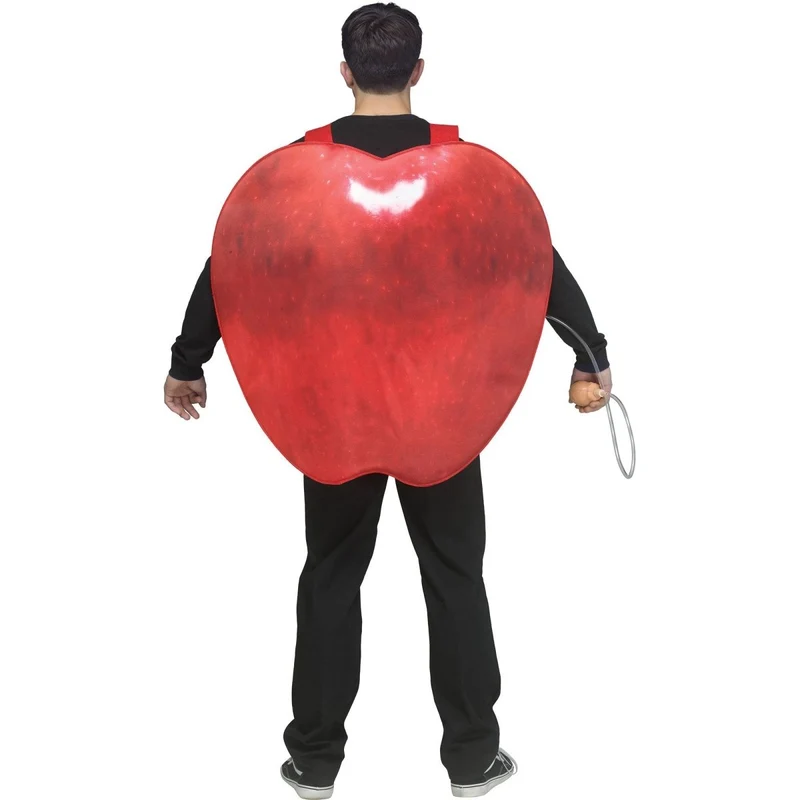 Apple and 3D Worm Costume for Adults, Tunic