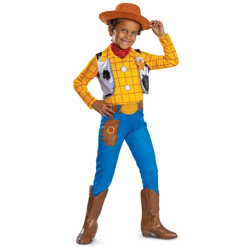 Toy Story Woody Costume for Kids, Jumpsuit, Bandana and Hat