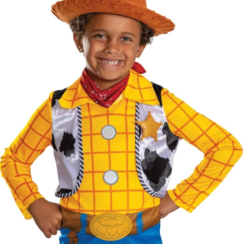 Toy Story Woody Costume for Kids, Jumpsuit, Bandana and Hat