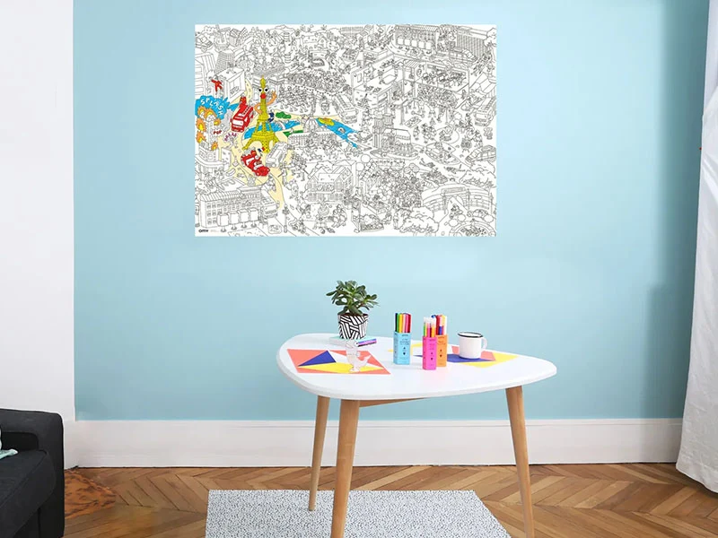 Poster géant à colorier - KAWAÏ - OMY