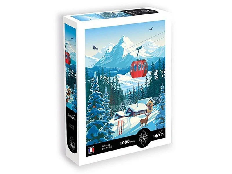 Puzzle 1000 pièces Paysage enneigé - Calypto