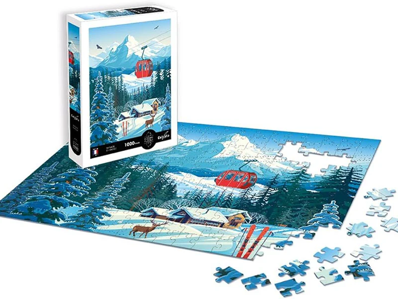 Puzzle 1000 pièces Paysage enneigé - Calypto