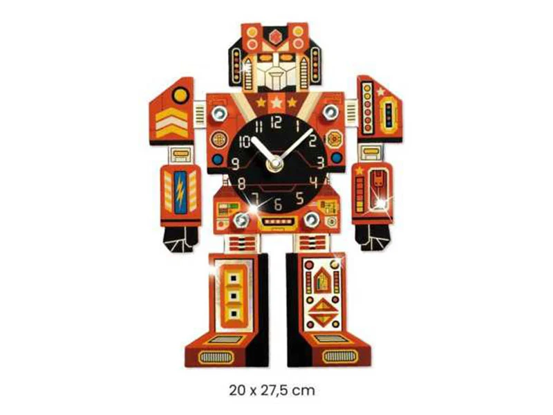 Coffret DIY Horloge Robot à créer - 6 ans - Djeco