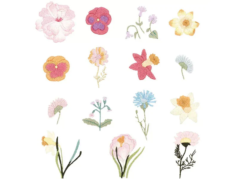 KIT DE BRODERIE FLEURS DE PRINTEMPS - RICO DESIGN