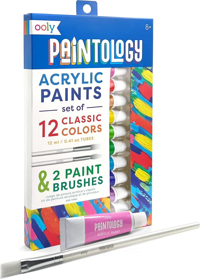 OOLY Paintology Acrylic Paint Set 12 Classic Colors