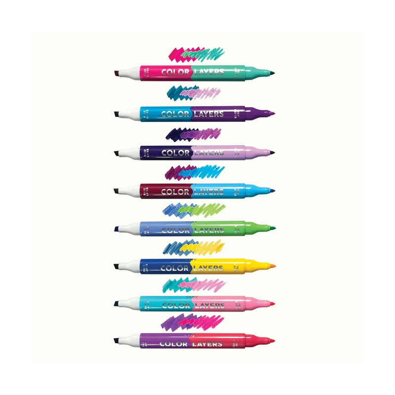 OOLY Color Layers Double Ended Layering Markers Set of 8
