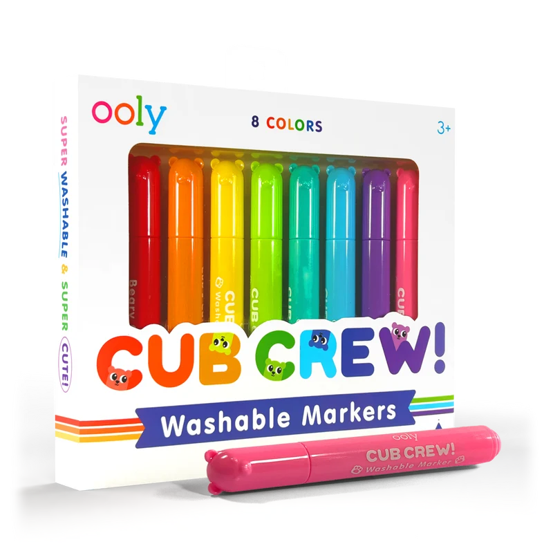 OOLY Cub Crew Washable Markers Set of 8 Vibrant Colors