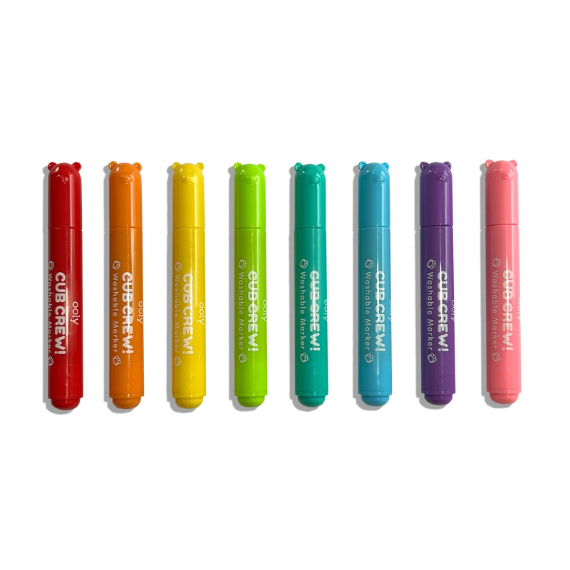 OOLY Cub Crew Washable Markers Set of 8 Vibrant Colors