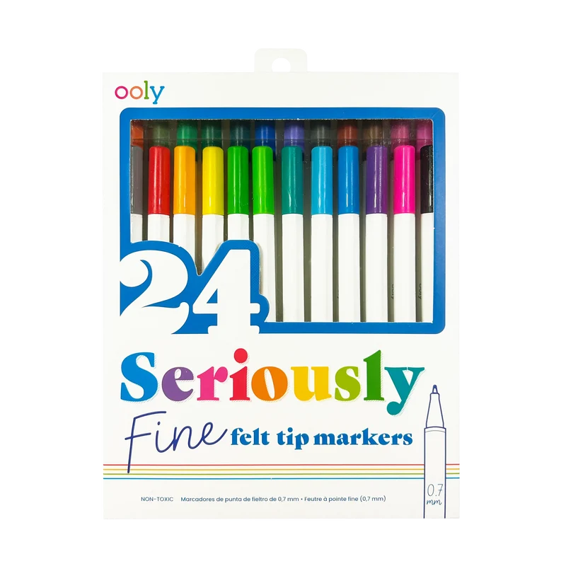 OOLY Seriously Fine Tip Markers Set of 24