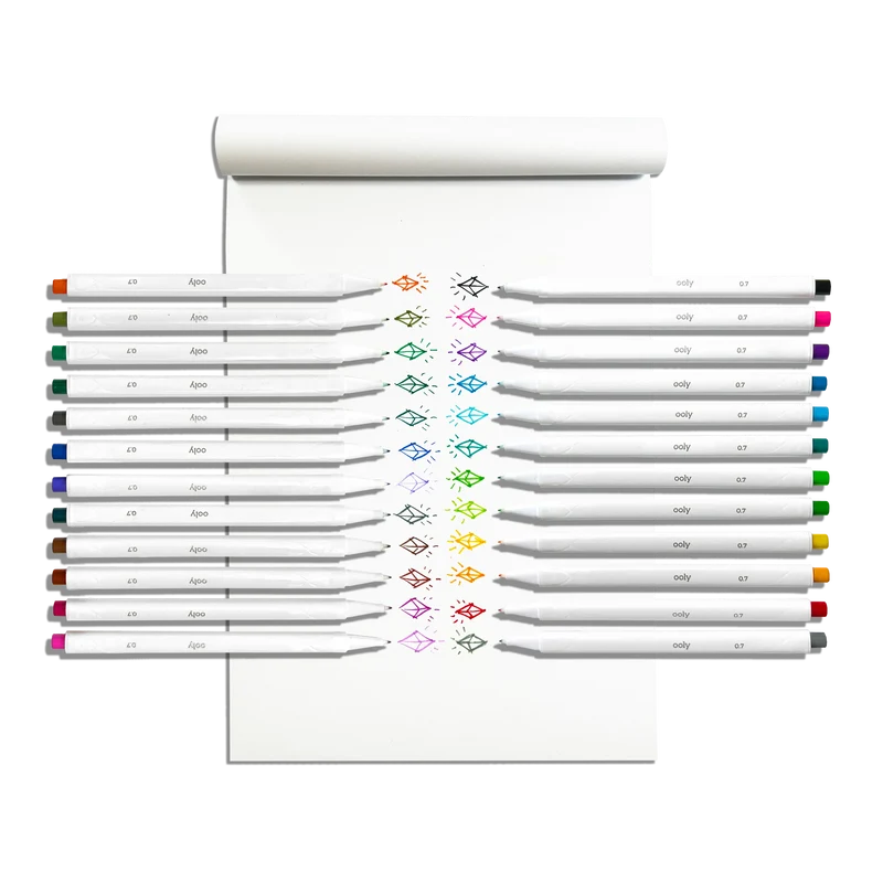 OOLY Seriously Fine Tip Markers Set of 24