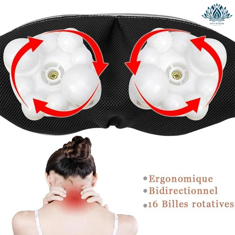 Coussin de massage shiatsu avec chaleur