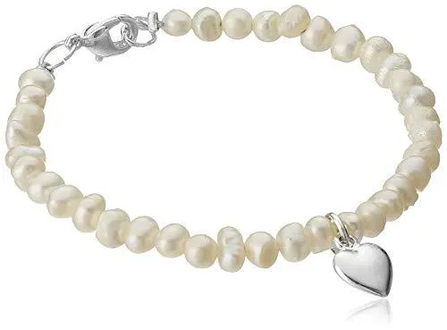 Mudpie Pearl Bracelet With Heart / Bracelet De Perles Avec Coeur