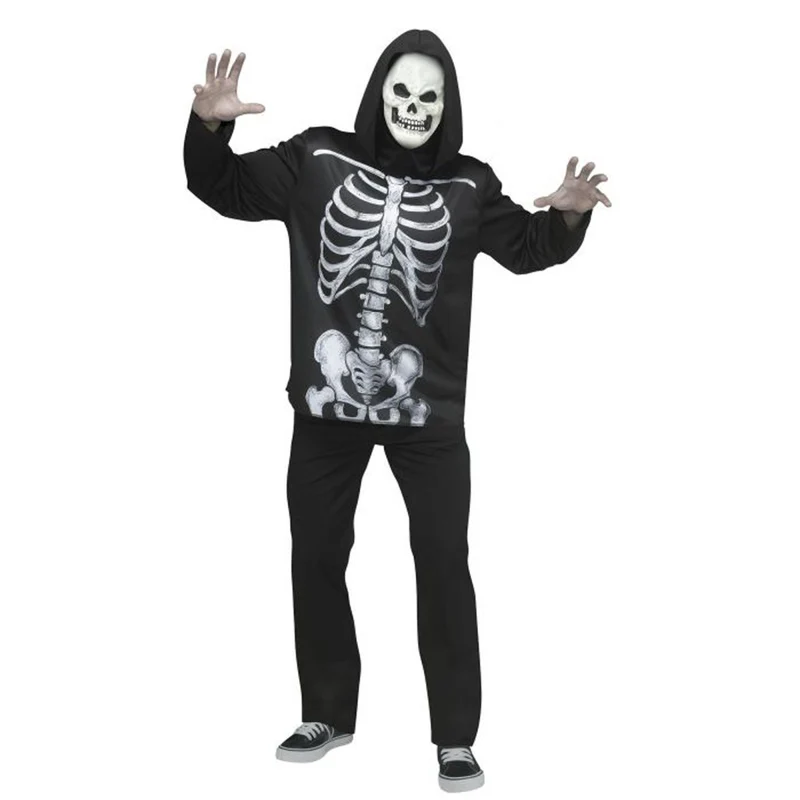 EZ Skeleton Costume for Adults, Shirt and Mask