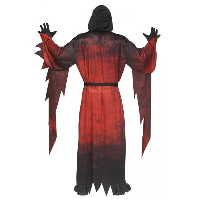Scream Ghost Face Midnight Red Costume for Adults, Hooded Robe and Mask