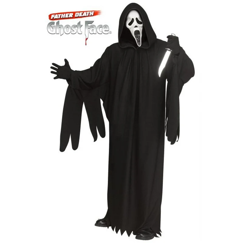 Scream Ghost Face 30th Anniversary Costume for Adults, Hooded Robe and Mask