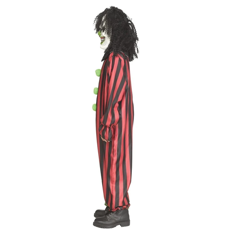 Two Headed Clown Costume for Kids, Jumpsuit and Mask