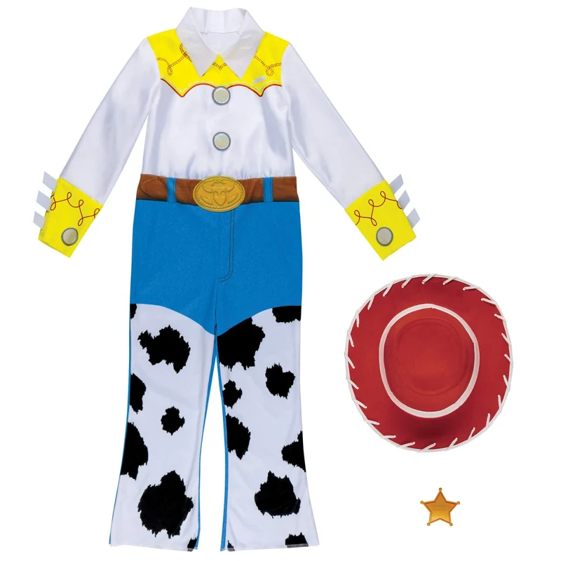 Toy Story Jessie Costume for Kids, Disney, Jumpsuit, Hat and Badge