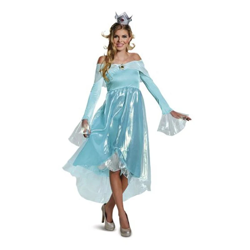 Super Mario Rosalina Deluxe Costume for Adults, Dress and Headpiece