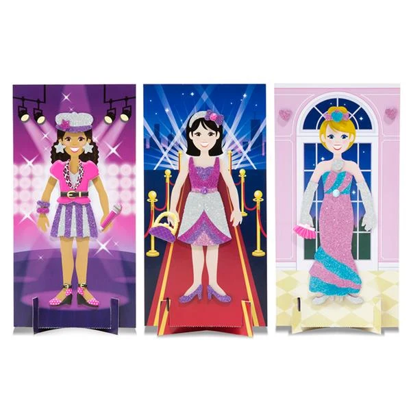 Melissa & Doug Mess-Free Glitter Fancy Party Fashions / Mode pailletée sans dégâts pour les fêtes