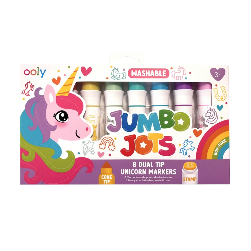 Jumbo Jots Dual Tip Cone and Stamp Markers