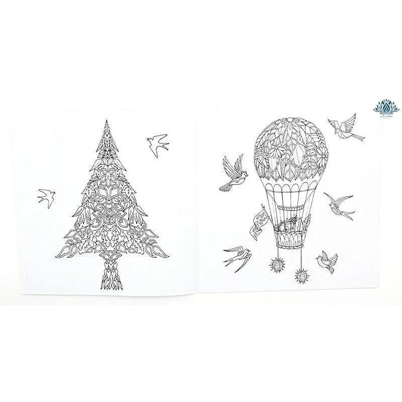 Coloriage anti stress forêt enchantée