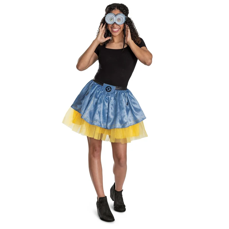 Minions Costume Kit for Adults, Skirt and Goggles
