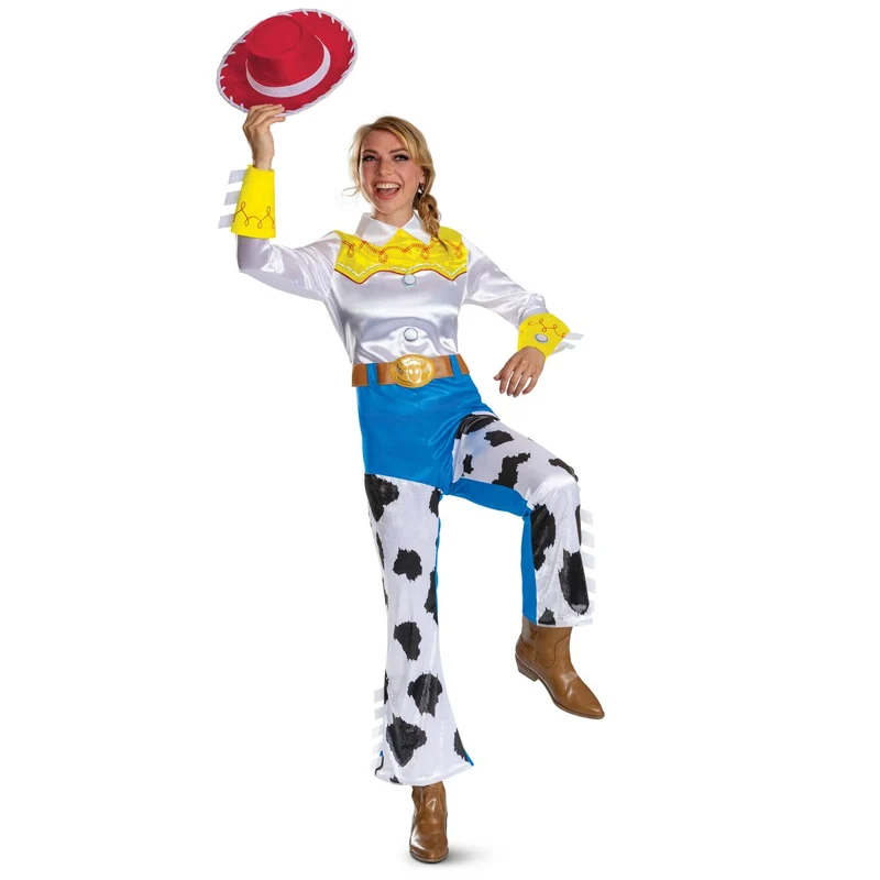 Toy Story Jessie Deluxe Costume for Adults, Disney, Jumpsuit and Hat