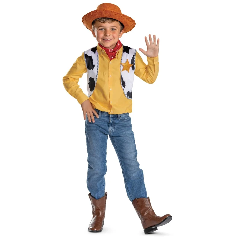Toy Story Woody Accessory Kit for Kids, Hat, Vest, Bandana and Badge