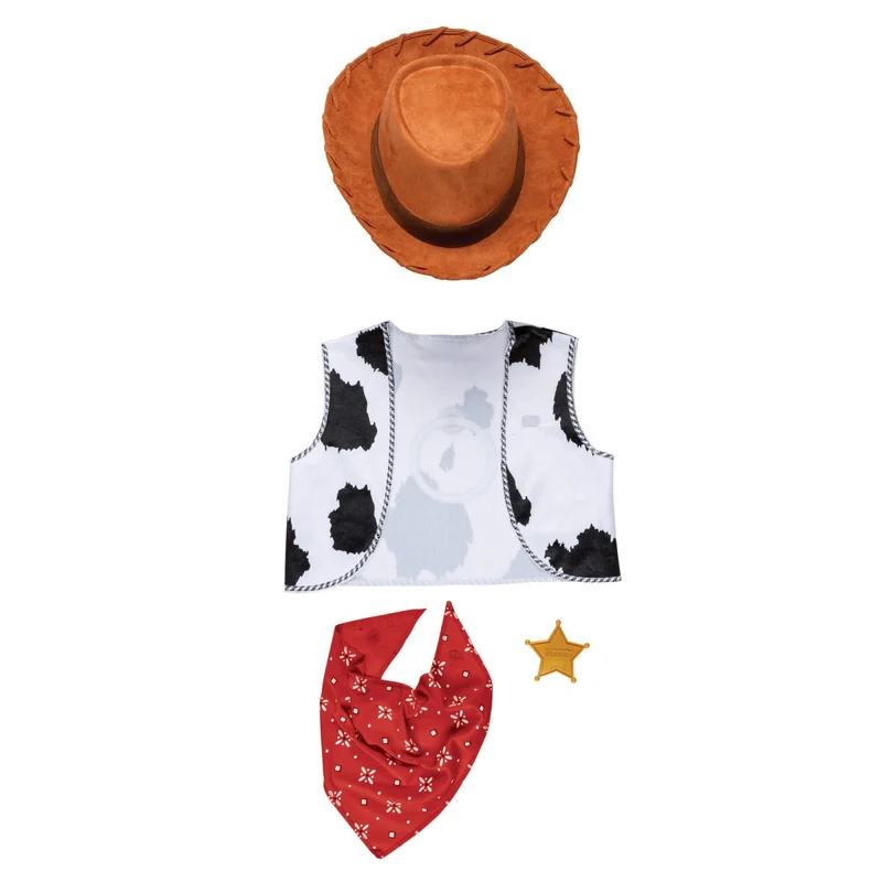 Toy Story Woody Accessory Kit for Kids, Hat, Vest, Bandana and Badge