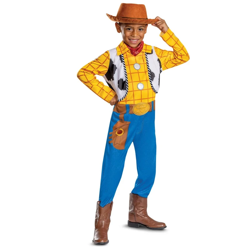 Toy Story Woody Costume for Kids, Jumpsuit, Hat and Neckerchief