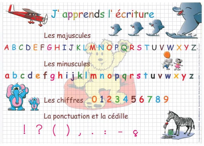 Placemat I'm learning to write (French) / Napperon J'apprends L'écriture