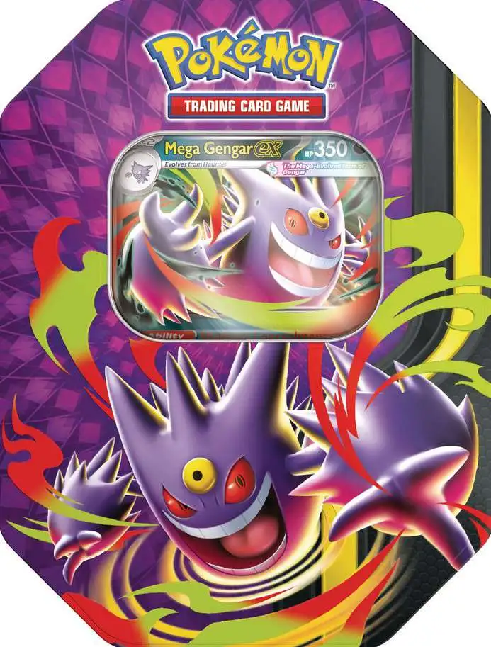 Pokemon Moonlit Tin Set Mega Gengar ex 4 Booster Packs