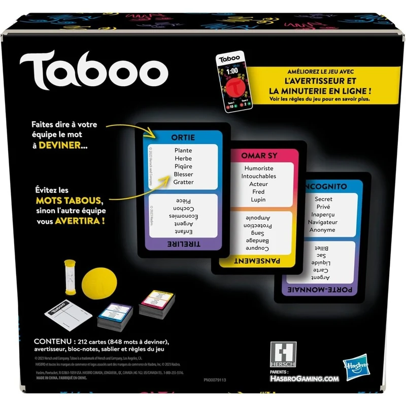 Taboo Game, French Version, 1 Count
