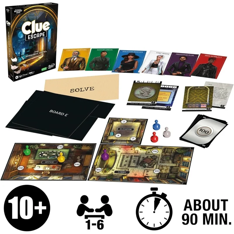 Clue Escape the Midnight Hotel, English Version, 1 Count
