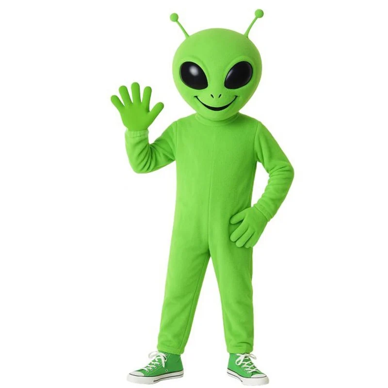Little Green Man Costume for Kids, Green Jumpsuit