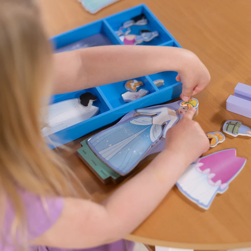 Melissa & Doug Disney Magnetic Dress Up Cinderella Wooden Doll Set