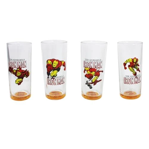 Disney Iron Man Glasses Set 4 Pcs / Ensemble de Verres 4 pièces