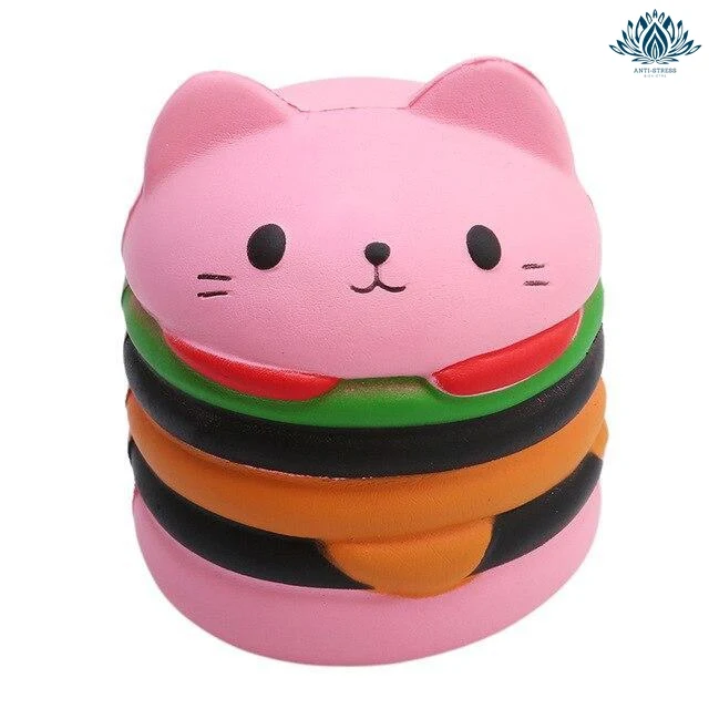 Balle anti-stress Chat Hamburger