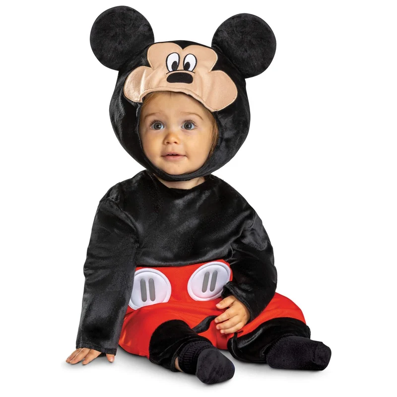 Disney Mickey Mouse Costume for Toddlers, Jumpsuit, Tail and Headpiece