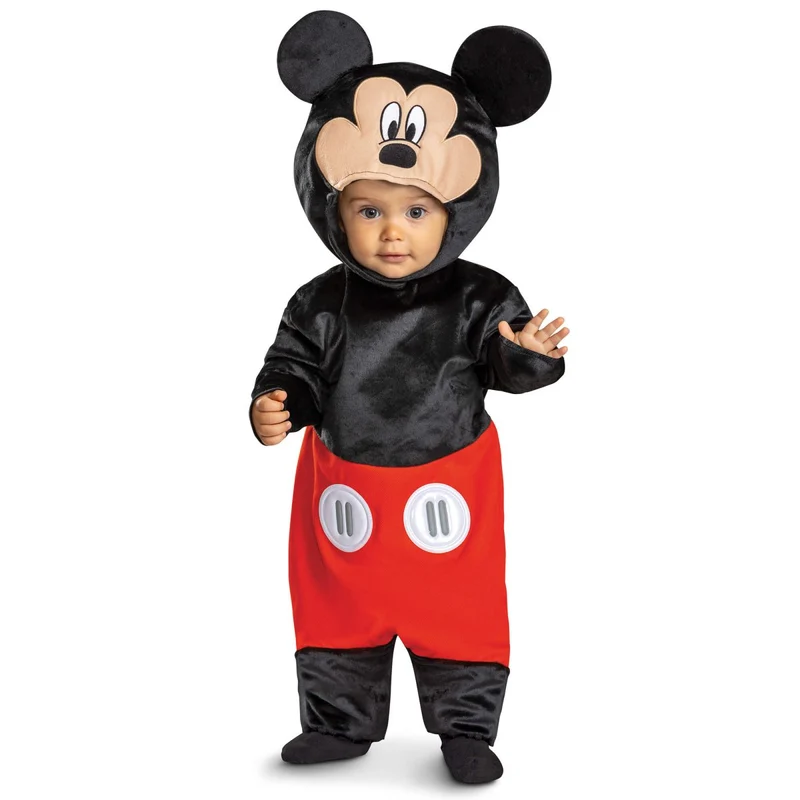 Disney Mickey Mouse Costume for Toddlers, Jumpsuit, Tail and Headpiece
