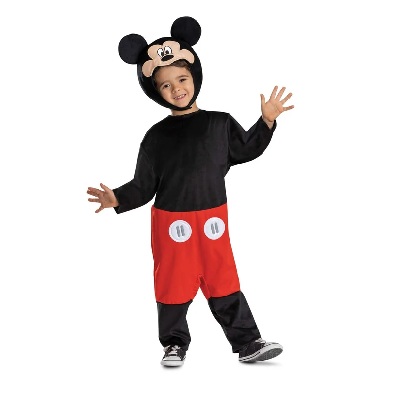 Disney Mickey Mouse Costume for Toddlers, Jumpsuit, Tail and Headpiece