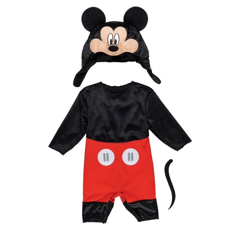 Disney Mickey Mouse Costume for Toddlers, Jumpsuit, Tail and Headpiece