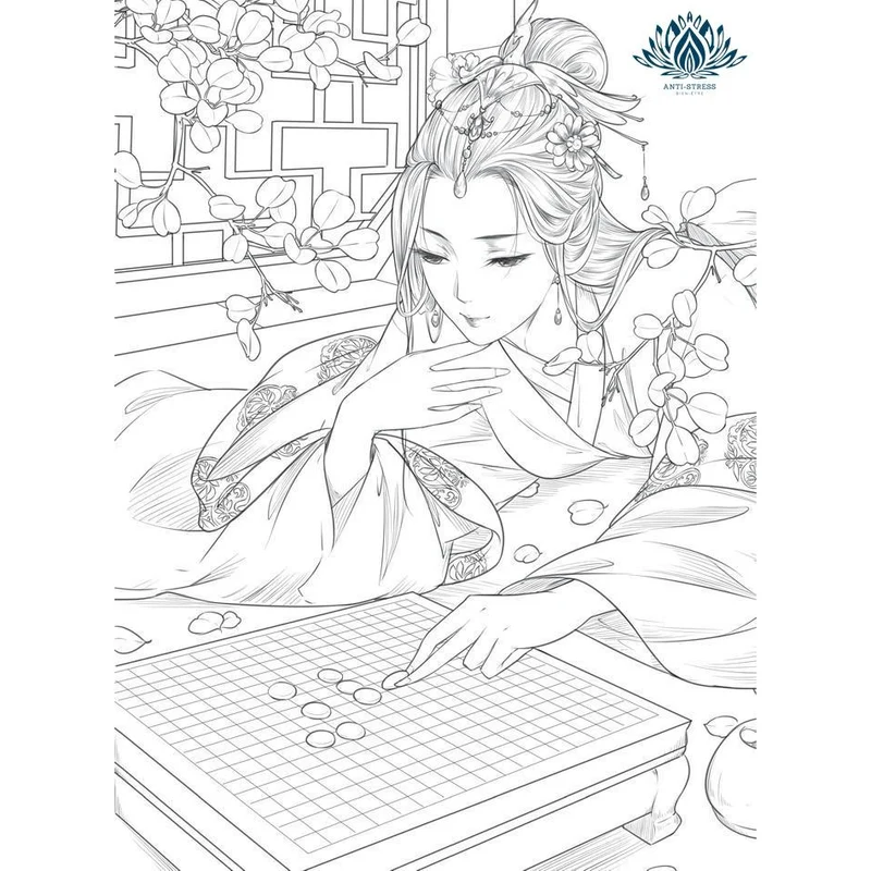 Coloriage anti stress femme