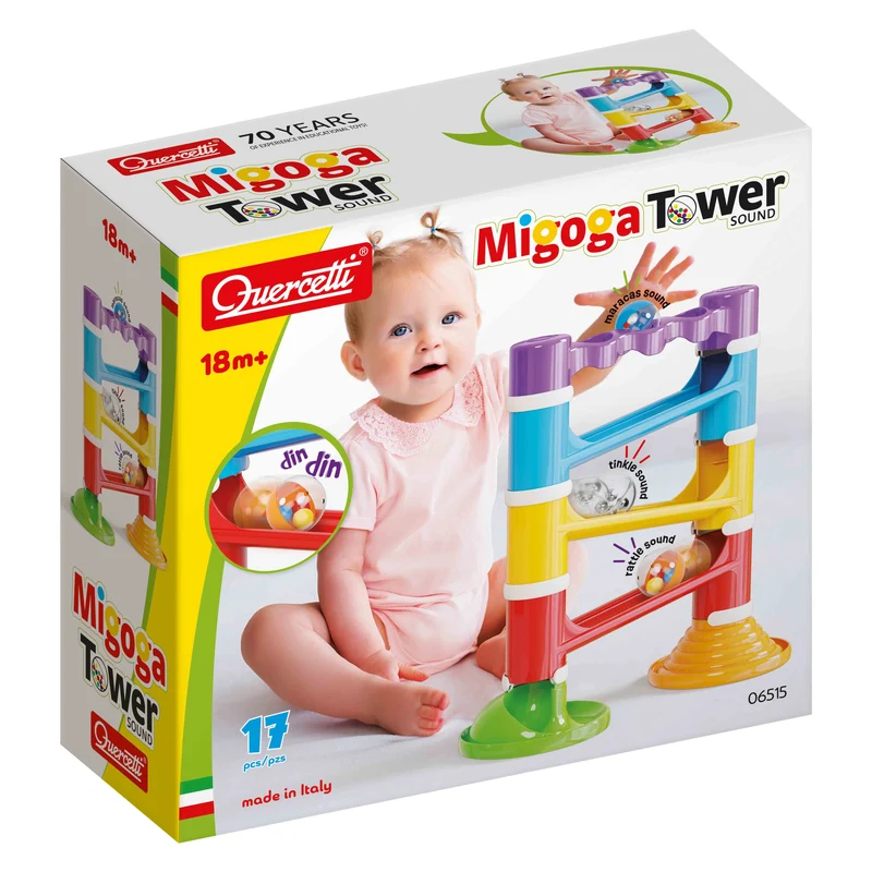 Quercetti Migoga Tower Sounds Marble Run Track 3 Balls