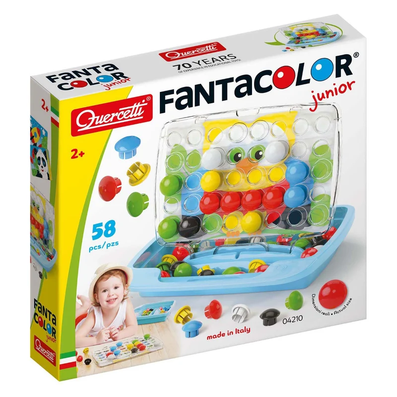 Quercetti Pixel Junior Insert Mosaic 58 Piece Educational Toy