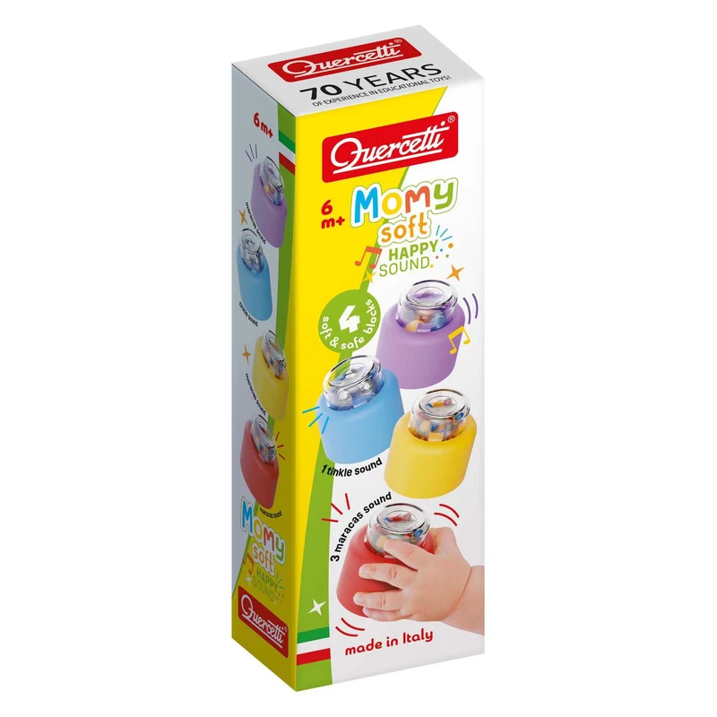 Quercetti Momy Soft Building Blocks with Sound 4 Pieces