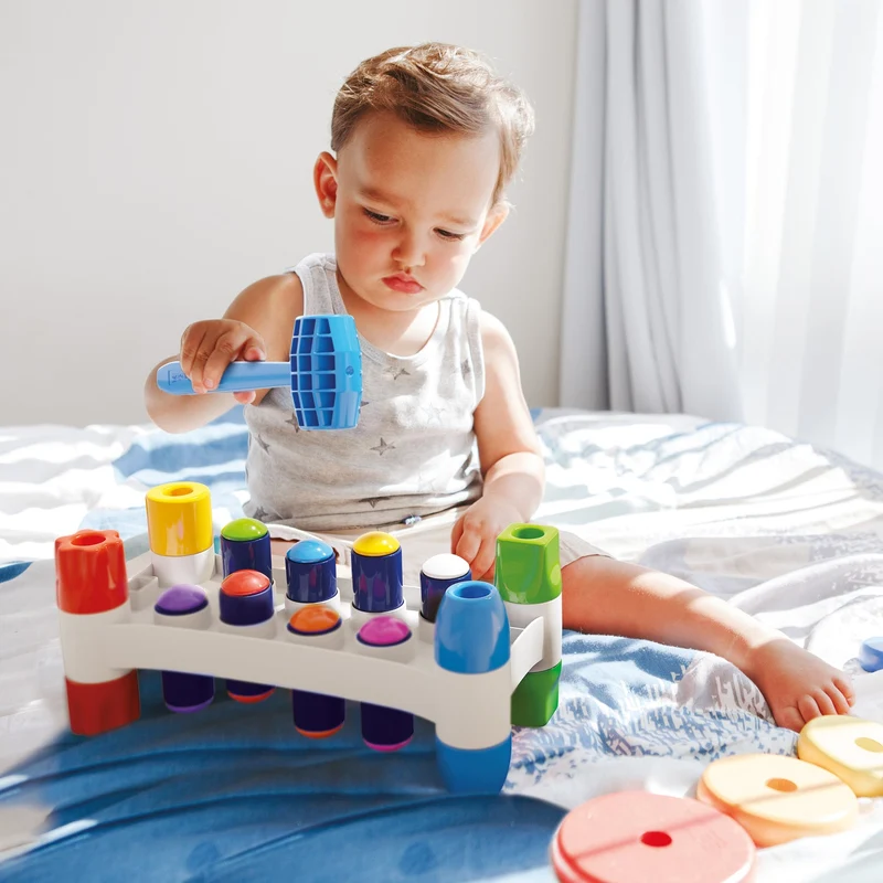 Quercetti Hammer Peggy Pound a Peg Toddler Toy