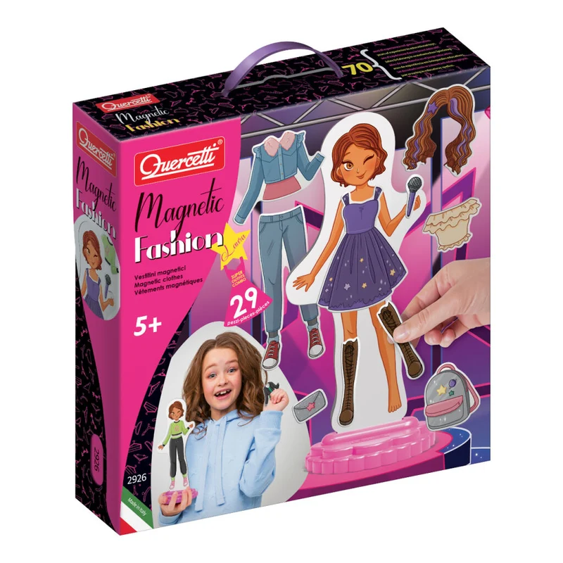 Quercetti Magnetic Dressing Laura Creative Dress-Up Game For Kids