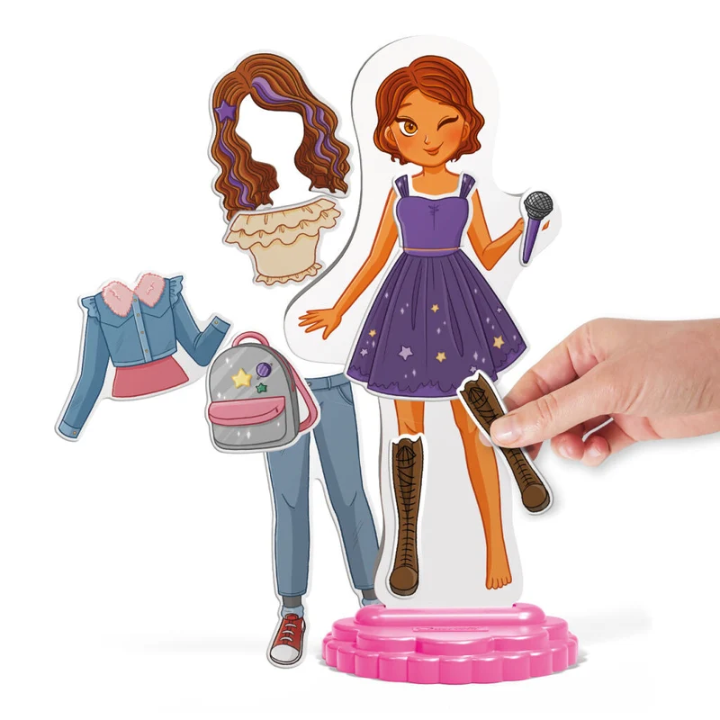 Quercetti Magnetic Dressing Laura Creative Dress-Up Game For Kids